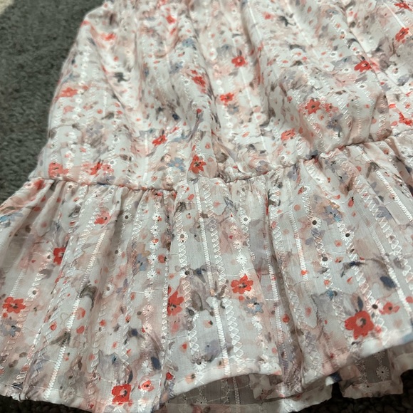 NWOT Hayden Girls Eyelet Embroidered Floral Ruffle Skirt Elastic Waist Size XL - Picture 4 of 7